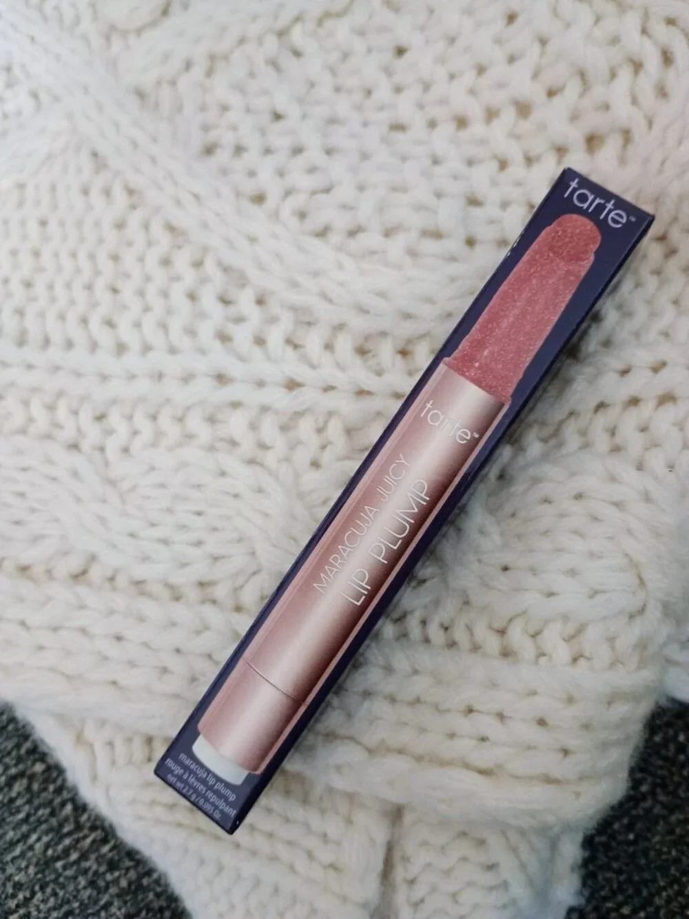 BNIB tarte MARACUJA JUICY LIP PLUMP ROSE SHIMMER GLASS
